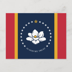 Flagge von Mississippi (2020) Postkarte