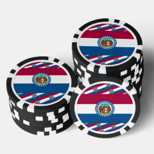 Flagge von Missouri Pokerchips