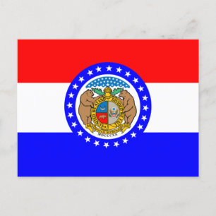 Flagge von Missouri Postkarte