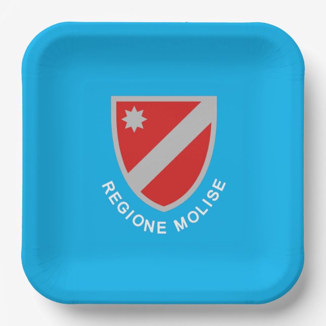 Flagge von Molise (Italien) Pappteller (Vorderseite)
