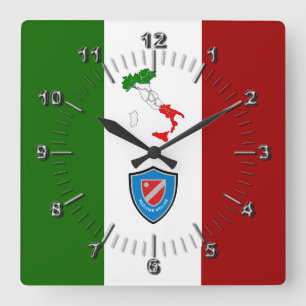Flagge von Molise (Italien) Quadratische Wanduhr