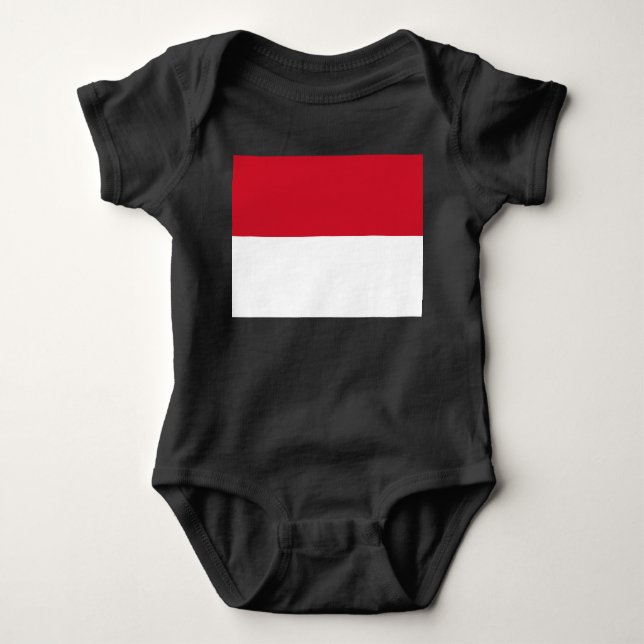 Flagge von Monaco Baby Strampler (Vorderseite)