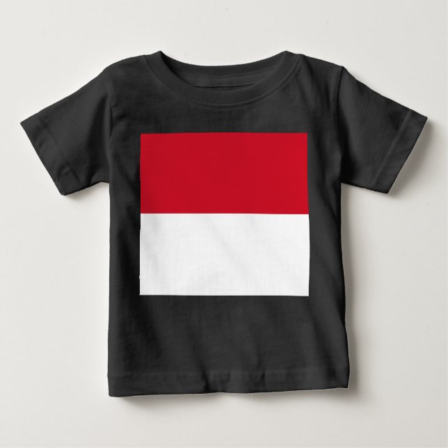 Flagge von Monaco Baby T-shirt (Vorderseite)