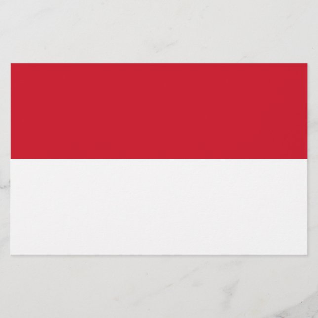 Flagge von Monaco Briefpapier (Vorderseite)