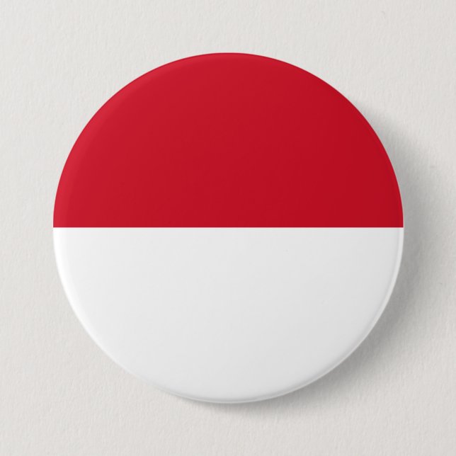 Flagge von Monaco Button (Vorderseite)