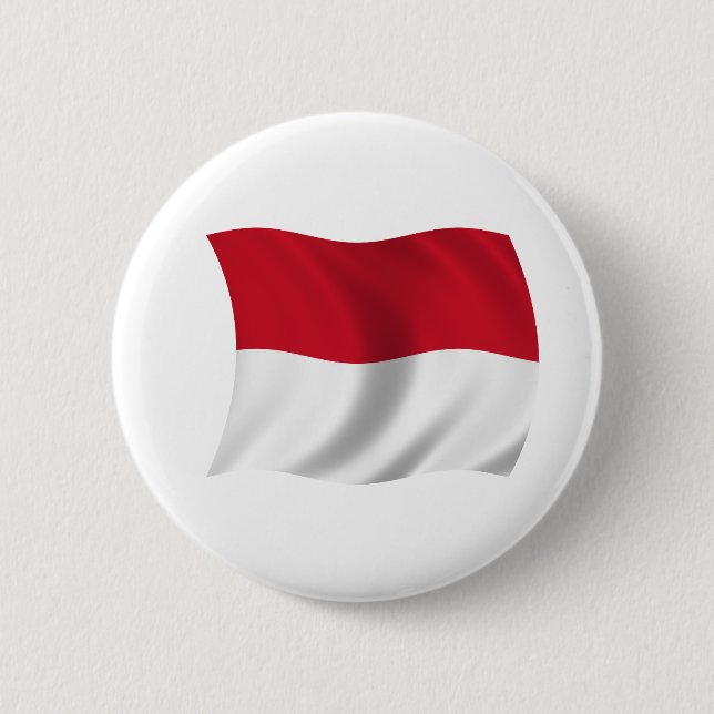 Flagge von Monaco Button (Vorderseite)