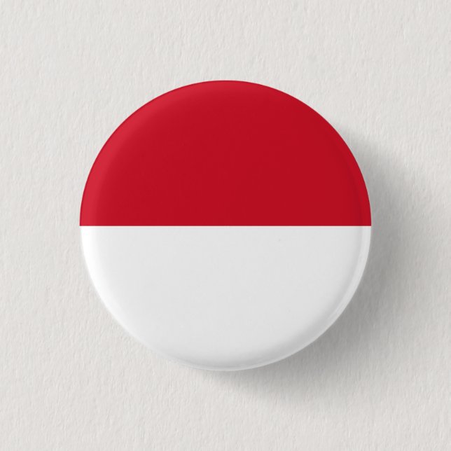 Flagge von Monaco Button (Vorderseite)