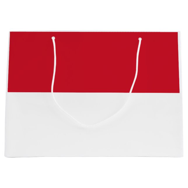 Flagge von Monaco Große Geschenktüte (Vorderseite)