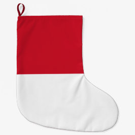Flagge von Monaco Großer Weihnachtsstrumpf