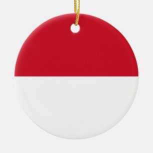 Flagge von Monaco Keramik Ornament