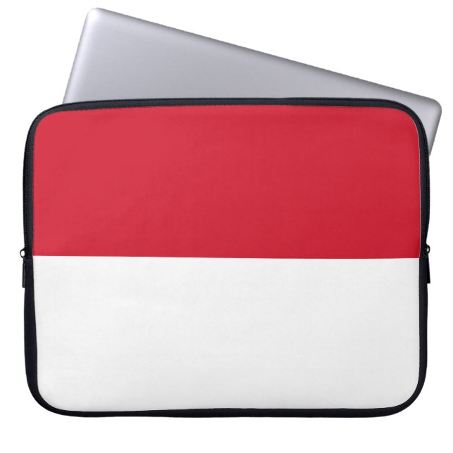 Flagge von Monaco Laptopschutzhülle (Vorderseite)