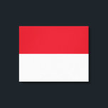 Flagge von Monaco Leinwanddruck<br><div class="desc">Dieses Design zeigt die Nationalflagge von Monaco (offiziell das Fürstentum von Monaco), einem souveränen Stadt-Staat, Land und Mikrostaat an der französischen Riviera in Western Europa. Es grenzt im Norden an Frankreich, im Osten und Westen und im Süden an das Mittelmeer. Das Fürstentum ist weithin als einer der teuersten und reichsten...</div>