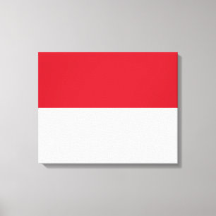 Flagge von Monaco Leinwanddruck