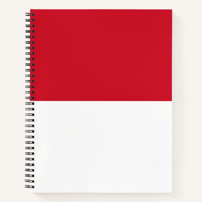 Flagge von Monaco Notizbuch (Vorderseite)