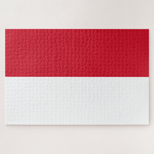 Flagge von Monaco Puzzle (Horizontal)