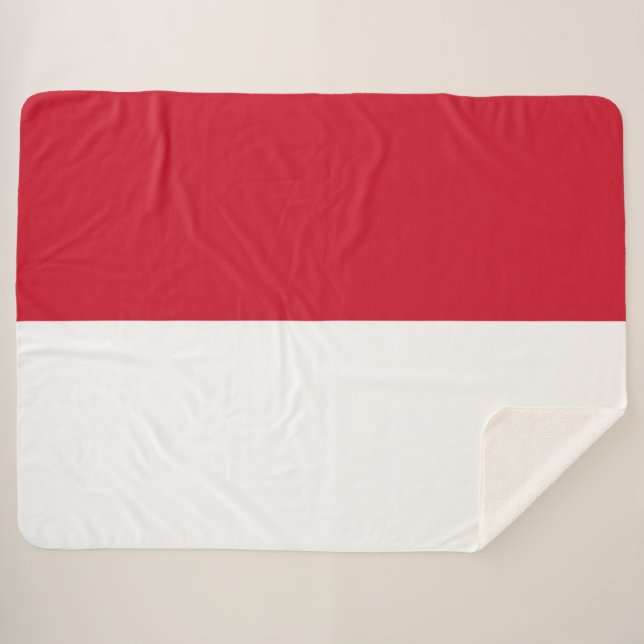 Flagge von Monaco Sherpadecke (Vorderseite (Horizontal))