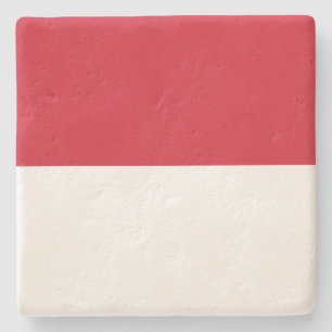 Flagge von Monaco Steinuntersetzer