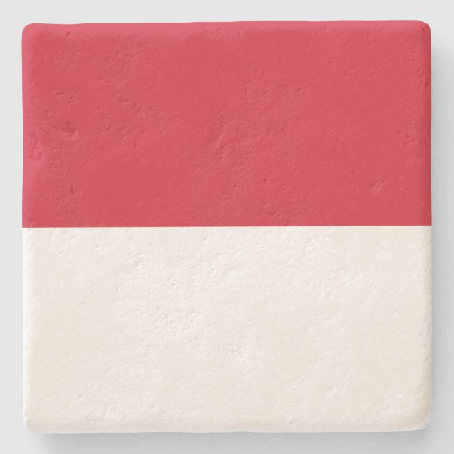 Flagge von Monaco Steinuntersetzer (Vorderseite)