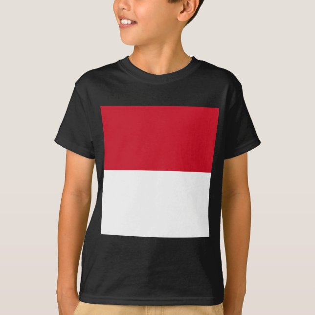 Flagge von Monaco T-Shirt (Vorderseite)