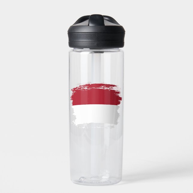 Flagge von Monaco Trinkflasche (Vorderseite)