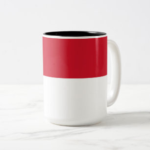 Flagge von Monaco Zweifarbige Tasse