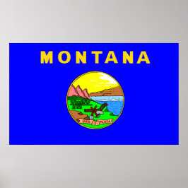 Flagge von Montana, Big Sky Country, Poster