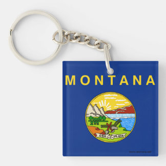 Flagge von Montana Schlüsselanhänger