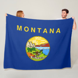 Flagge von Montana (US-Staat) Fleecedecke