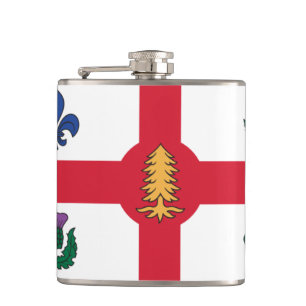 Flagge von Montreal, Quebec Flask Flachmann