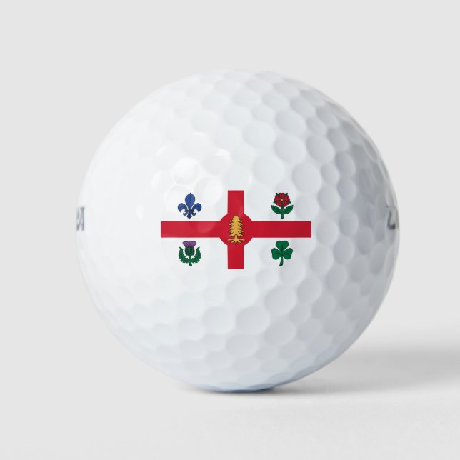 Flagge von Montreal, Quebec Golf Balls Golfball (Vorderseite)