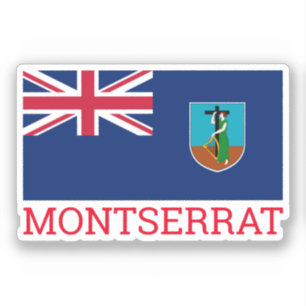 Flagge von Montserrat Aufkleber