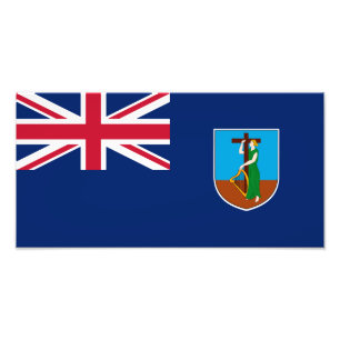 Flagge von Montserrat Fotodruck