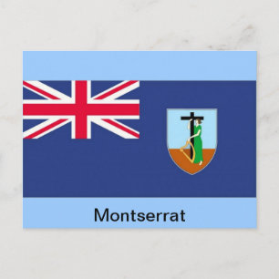 Flagge von Montserrat Postkarte