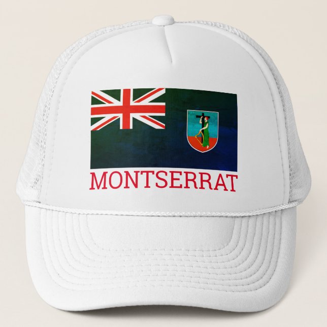 Flagge von Montserrat Truckerkappe (Vorderseite)