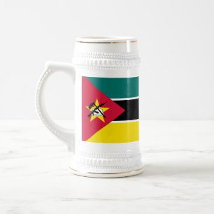 Flagge von Mosambik Bierglas