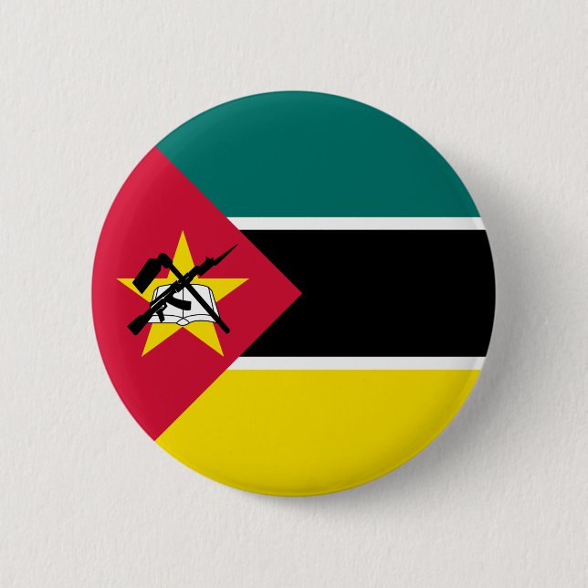 Flagge von Mosambik Button (Vorderseite)