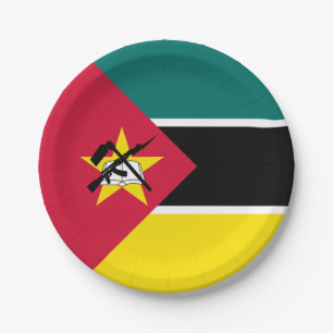 Flagge von Mosambik Pappteller