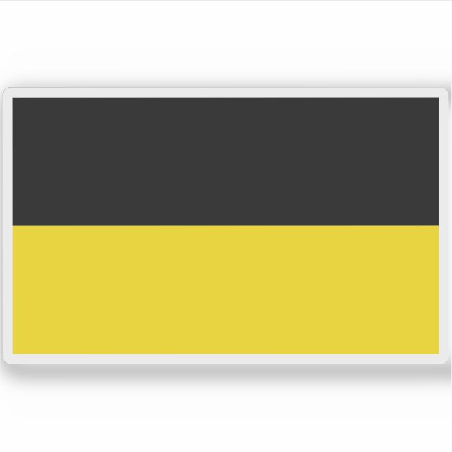 Flagge von München (gestreift), Deutschland Aufkleber (Vorderseite)