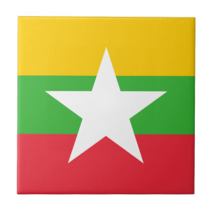 Flagge von Myanmar Fliese