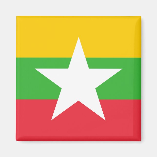 Flagge von Myanmar Magnet (Vorne)