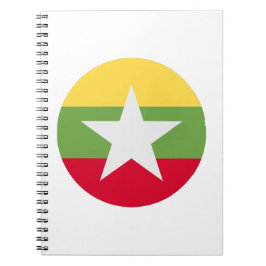 Flagge von Myanmar Notizblock
