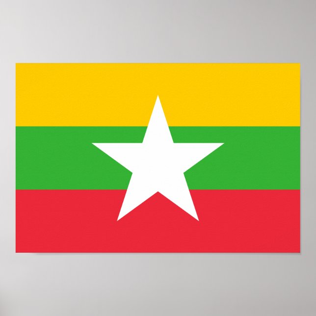 Flagge von Myanmar Poster (Vorne)