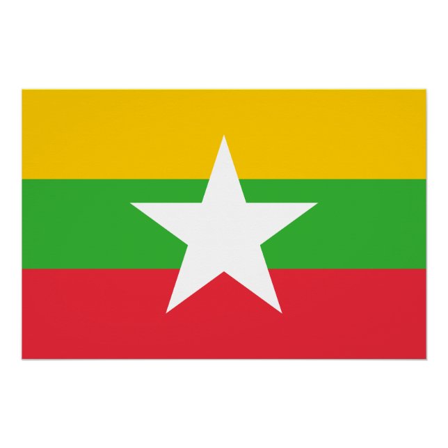 Flagge von Myanmar Poster (Vorderseite)