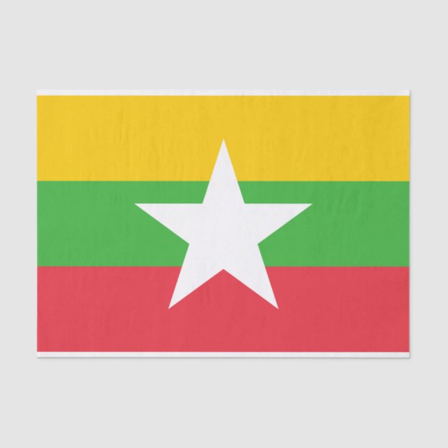 Flagge von Myanmar Seidenpapier (Vorderseite)