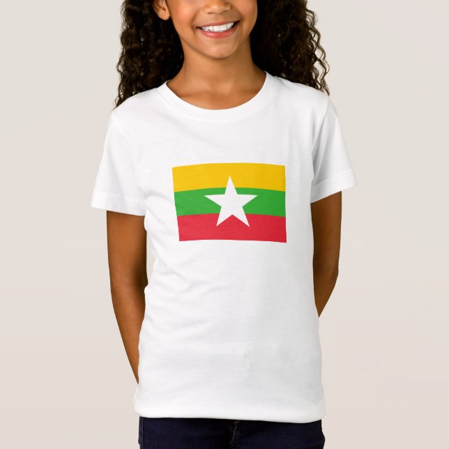 Flagge von Myanmar T-Shirt (Vorderseite)