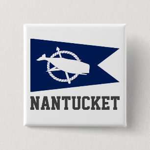 Flagge von Nantucket, Massachusetts Button