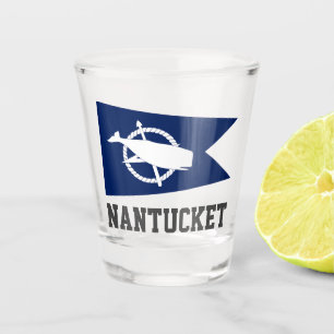 Flagge von Nantucket, Massachusetts Schnapsglas