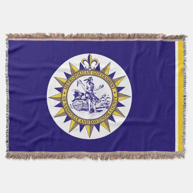 Flagge von Nashville, Tennessee-Kreuzblanket Decke (Vorderseite)