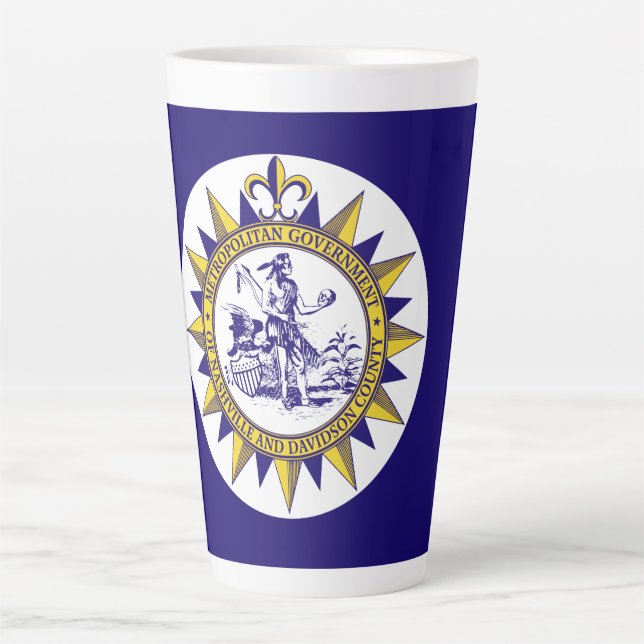 Flagge von Nashville, Tennessee Latte Tasse (Vorderseite)
