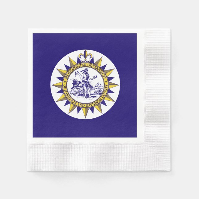 Flagge von Nashville, Tennessee Napkins Serviette (Vorderseite)